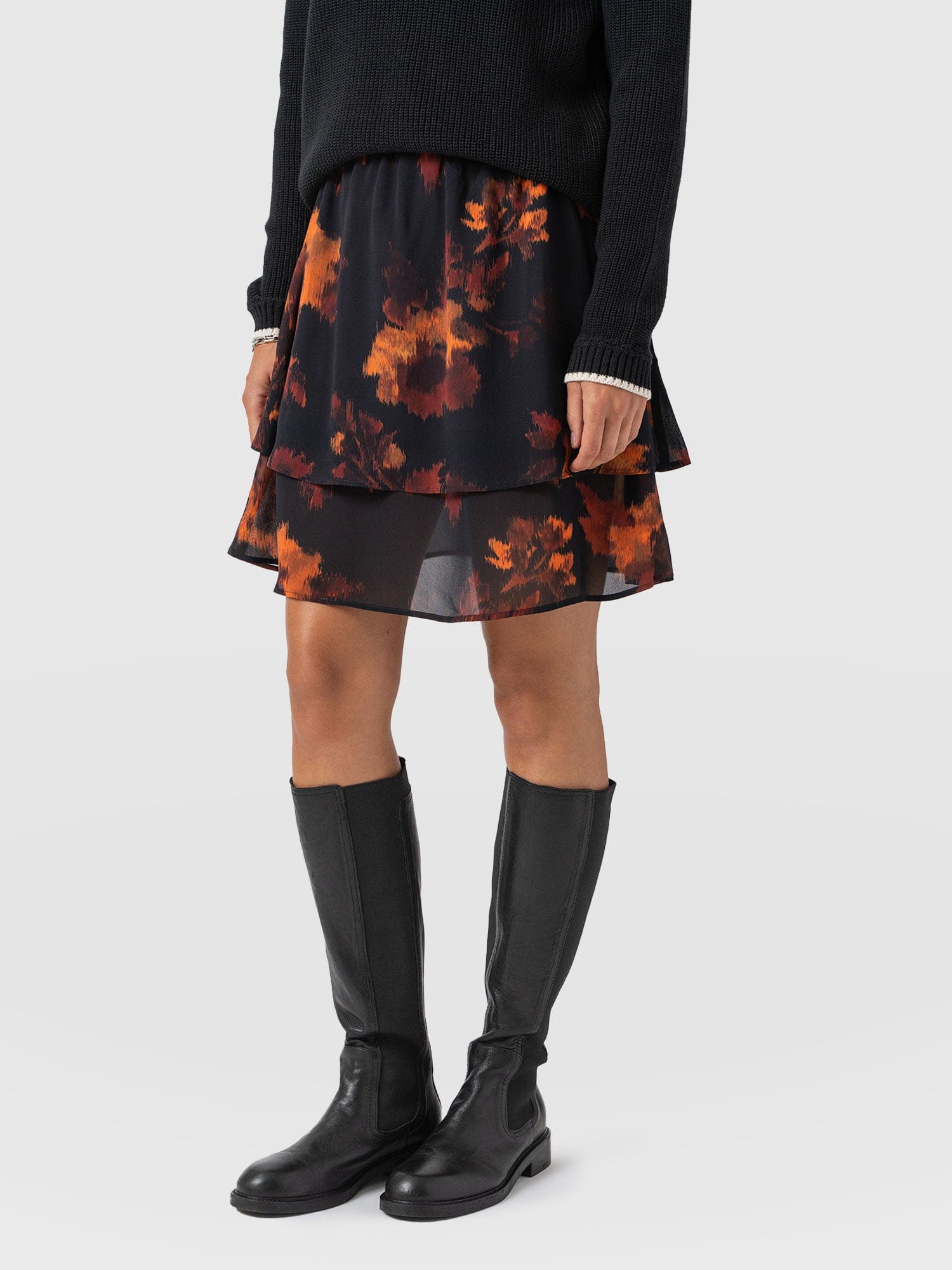 Etta Mini Layered Skirt - Autumn Floral - Women's Shorts | Saint + Sofia® EU